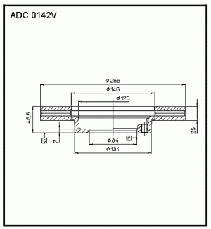 Диск тормозной ADC0142V ALLIED NIPPON