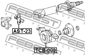 Опора карданного вала TCB-009 FEBEST