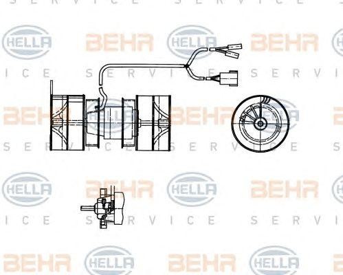 Электродвигатель, вентиляция салона 8EW009157741 HELLA