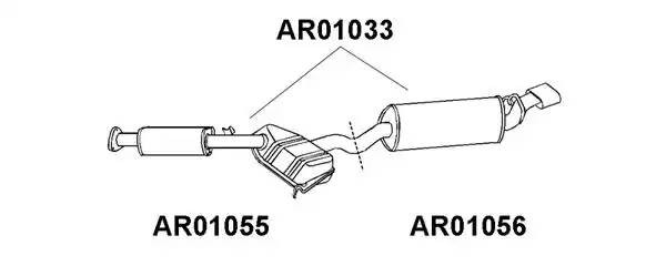 Глушитель выхлопных газов конечный AR01033 VENEPORTE