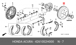 Тормозной барабан 42610S2H000 HONDA