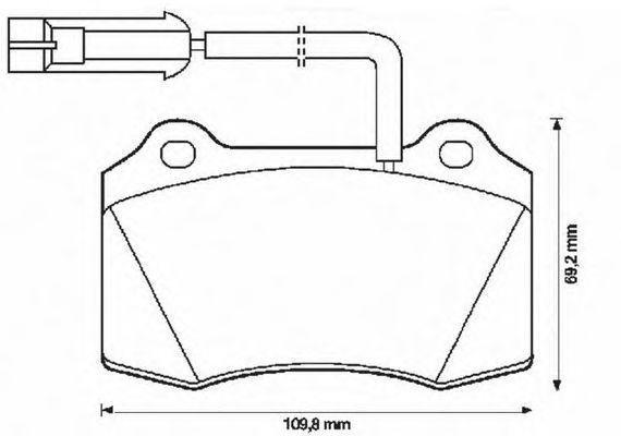 Комплект тормозных колодок, диско 571427B BENDIX JURID