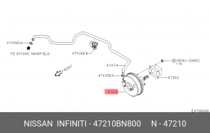 Усилитель тормозной системы 47210-BN800 NISSAN