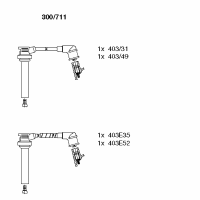 Ккомплект проводов зажигания 300/711 BREMI
