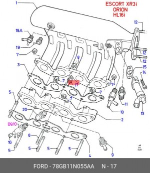 Термовыключатель, пусковой обогатитель 78GB11N055AA FORD