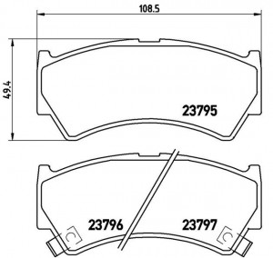 Комплект тормозных колодок, диско P79013 BREMBO