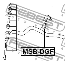 Втулка стабилизатора MSB-DGF FEBEST
