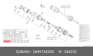 Пыльник ШРУСа 28497-AE000 SUBARU