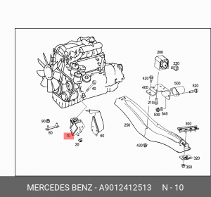 Подушка двигателя A9012412513 MERCEDES BENZ