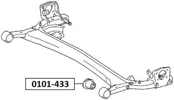 Сайлентблок задней балки 0101-433 ASVA