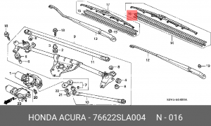 Резинка стеклоочистителя 76622SLA004 HONDA