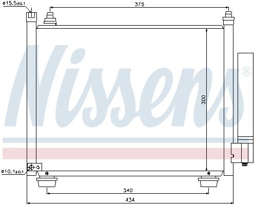 Конденсатор, кондиционер 940092 NISSENS
