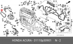 Поликлиновой ремень 31110-P30-901 HONDA