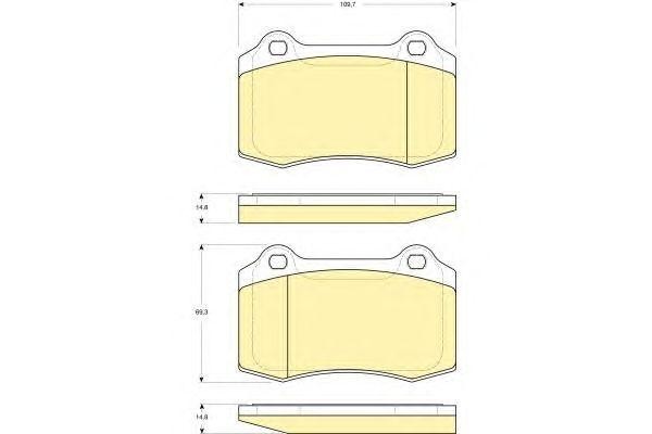 Комплект тормозных колодок, диско 6115379 GIRLING