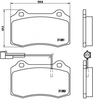 Комплект тормозных колодок, диско P23052 BREMBO