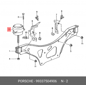 Подвеска, двигатель 99337504906 PORSCHE
