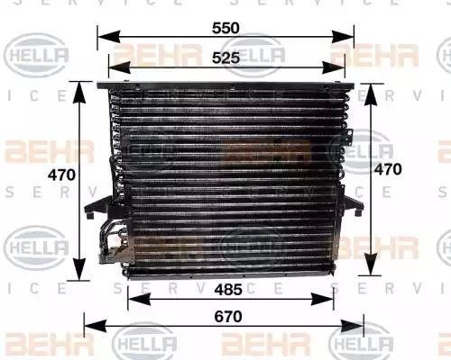 Конденсатор, кондиционер 8FC351035001 HELLA