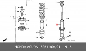 Амортизатор 52611S04J01 HONDA
