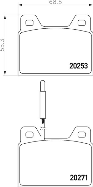 Комплект тормозных колодок, диско MGB560 MINTEX
