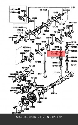 Уплотнительное кольцо, стержень кла 063612117 MAZDA