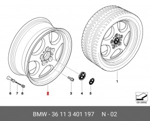 Диск колеса 36 11 3 401 197 BMW