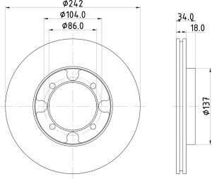 Тормозной диск MDC587 MINTEX