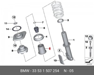 Пыльник амортизатора подвески 33 53 1 507 254 BMW