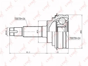 ШРУС CO-7508 LYNXAUTO