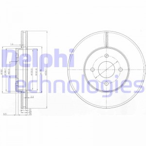 Тормозной диск BG3742 DELPHI