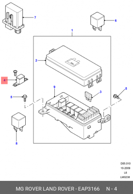 Предохранитель EAP3166 LAND ROVER