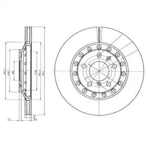Тормозной диск BG3958 DELPHI