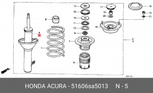 Амортизатор 51606SA5013 HONDA