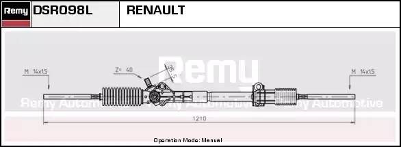 Рулевой механизм DSR098L DELCO REMY