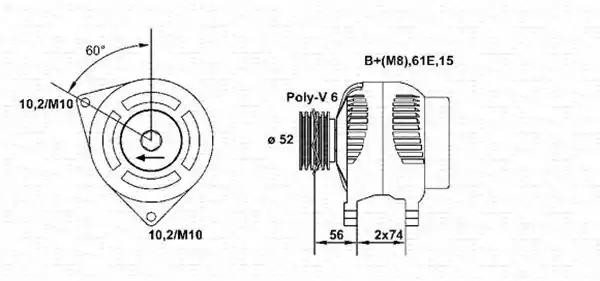 Генератор 943355067010 MAGNETI MARELLI