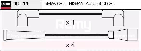 Ккомплект проводов зажигания DRL11 DELCO REMY