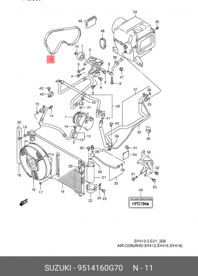 Ремень приводной 95141-60G70 SUZUKI