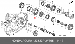 Муфта синхронизатора КПП 23623PLW305 HONDA