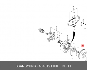 Тормозной диск 4840121100 SSANG YONG