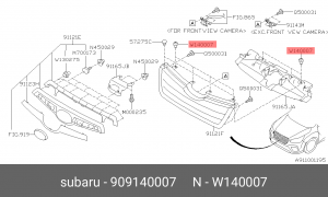 Клипса крепежная 909140007 SUBARU