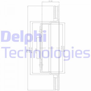 Тормозной диск BG2436 DELPHI