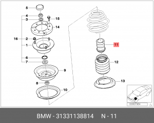 Отбойник амортизатора подвески 31 33 1 138 814 BMW
