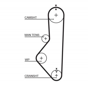 Паразитный / Ведущий ролик, зубчатый ремень K015281 GATES