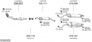 Средний глушитель выхлопных газов 287245 BOSAL