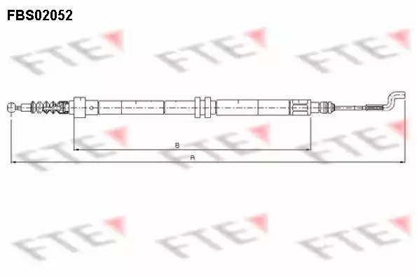 Трос, стояночная тормозная система FBS02052 FTE