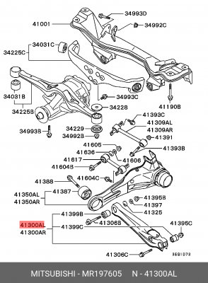 Рычаг подвески MR197605 MITSUBISHI