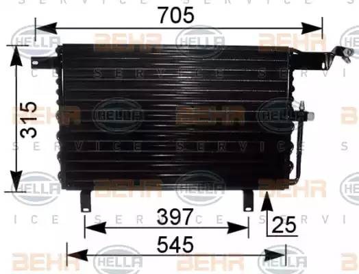 Конденсатор, кондиционер 8FC 351 035-571 HELLA