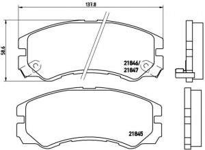 Комплект тормозных колодок, диско P59020 BREMBO