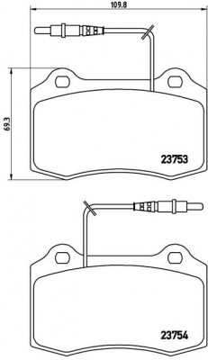 Комплект тормозных колодок, диско P61064 BREMBO