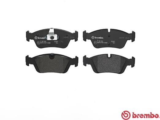 Комплект тормозных колодок, диско P06024 BREMBO