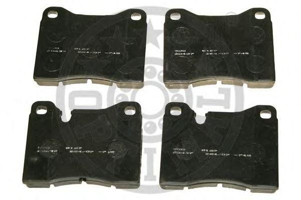 Комплект тормозных колодок, диско 9127 OPTIMAL